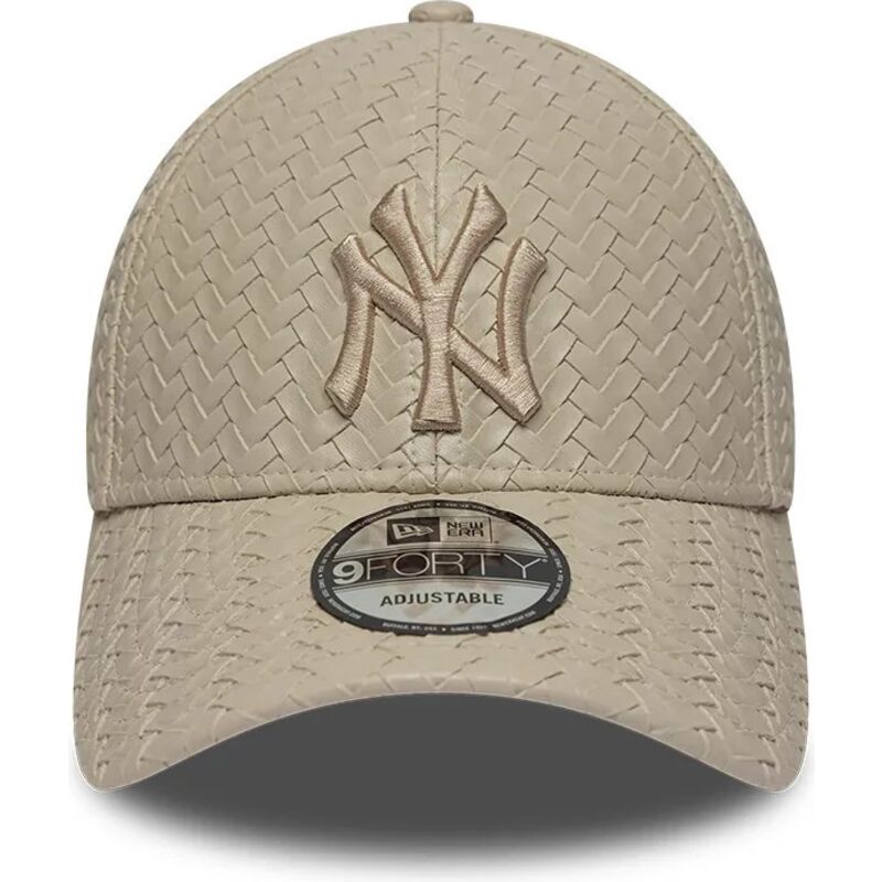 kepsar-bojd-beige-justerbart-band-9forty-pu-weave-fran-new-york-yankees-mlb-av-new-era
