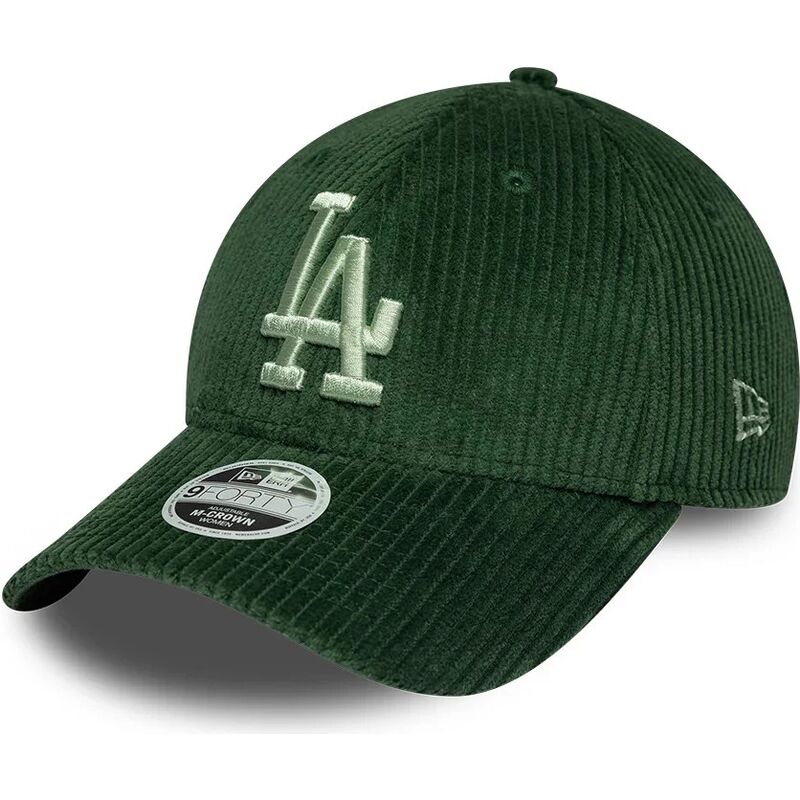 kepsar-bojd-gron-snapback-9forty-m-crown-chunky-cord-fran-los-angeles-dodgers-mlb-av-new-era