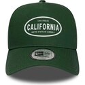 kepsar-bojd-gron-snapback-9forty-e-frame-rubber-fran-california-los-angeles-av-new-era