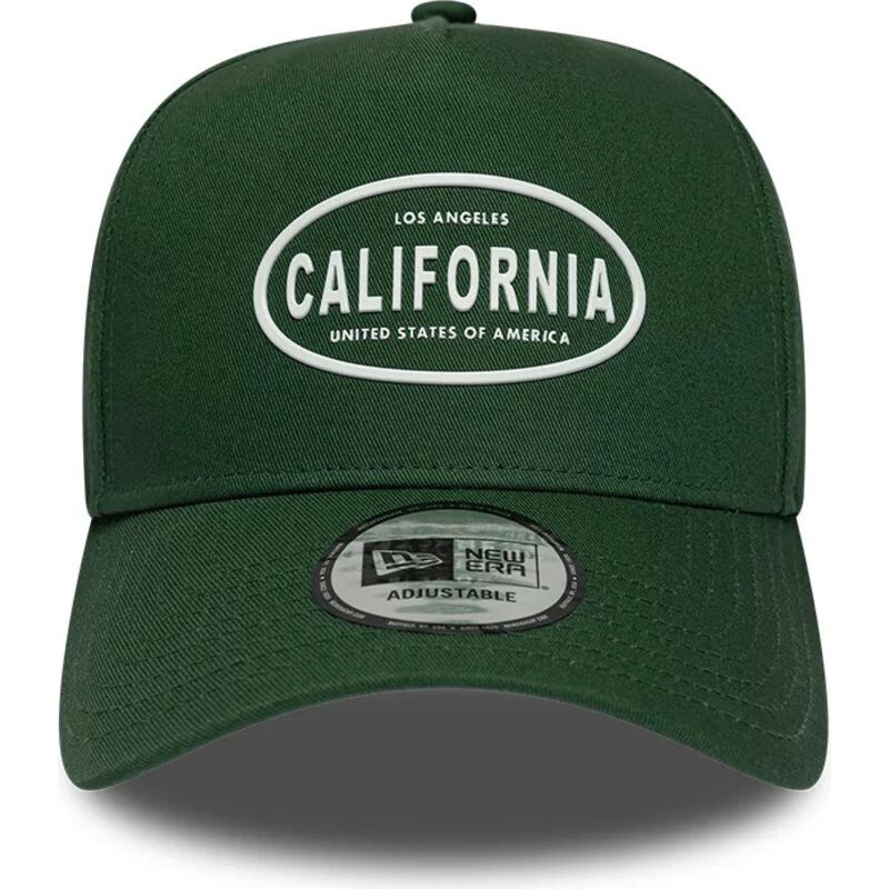 kepsar-bojd-gron-snapback-9forty-e-frame-rubber-fran-california-los-angeles-av-new-era