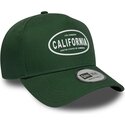 kepsar-bojd-gron-snapback-9forty-e-frame-rubber-fran-california-los-angeles-av-new-era