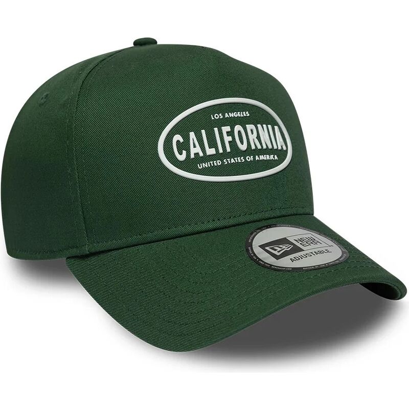 kepsar-bojd-gron-snapback-9forty-e-frame-rubber-fran-california-los-angeles-av-new-era