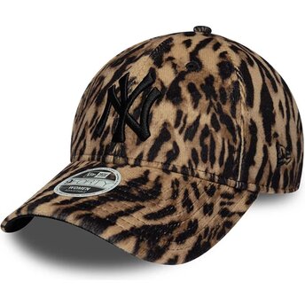 Kepsar böjd leopard justerbart band 9FORTY Ocelot Print från New York Yankees MLB av New Era
