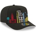 kepsar-bojd-svart-snapback-9fifty-a-frame-precurved-skyline-fran-los-angeles-dodgers-mlb-av-new-era