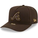 kepsar-bojd-brun-snapback-9fifty-a-frame-precurved-visor-pin-fran-atlanta-braves-mlb-av-new-era