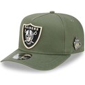 kepsar-bojd-gron-snapback-9fifty-a-frame-precurved-side-pin-fran-las-vegas-raiders-nfl-av-new-era
