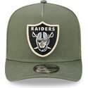 kepsar-bojd-gron-snapback-9fifty-a-frame-precurved-side-pin-fran-las-vegas-raiders-nfl-av-new-era