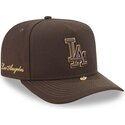 kepsar-bojd-brun-snapback-9fifty-a-frame-precurved-visor-pin-fran-los-angeles-dodgers-mlb-av-new-era