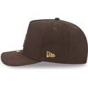 kepsar-bojd-brun-snapback-9fifty-a-frame-precurved-visor-pin-fran-los-angeles-dodgers-mlb-av-new-era