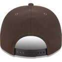 kepsar-bojd-brun-snapback-9fifty-a-frame-precurved-visor-pin-fran-los-angeles-dodgers-mlb-av-new-era