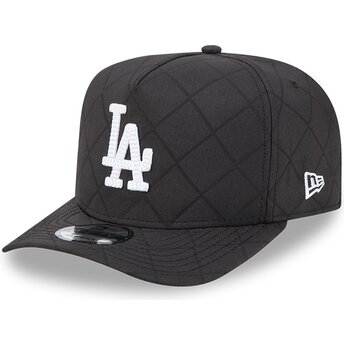 Kepsar böjd svart snapback 9FIFTY A Frame Precurved Checkered från Los Angeles Dodgers MLB av New Era