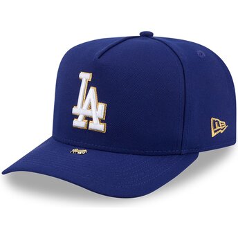 Kepsar böjd blå snapback 9FIFTY A Frame Precurved Visor Pin från Los Angeles Dodgers MLB av New Era
