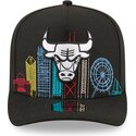 kepsar-bojd-svart-snapback-9fifty-a-frame-precurved-skyline-fran-chicago-bulls-nba-av-new-era