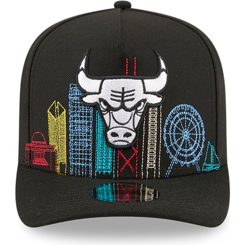 kepsar-bojd-svart-snapback-9fifty-a-frame-precurved-skyline-fran-chicago-bulls-nba-av-new-era