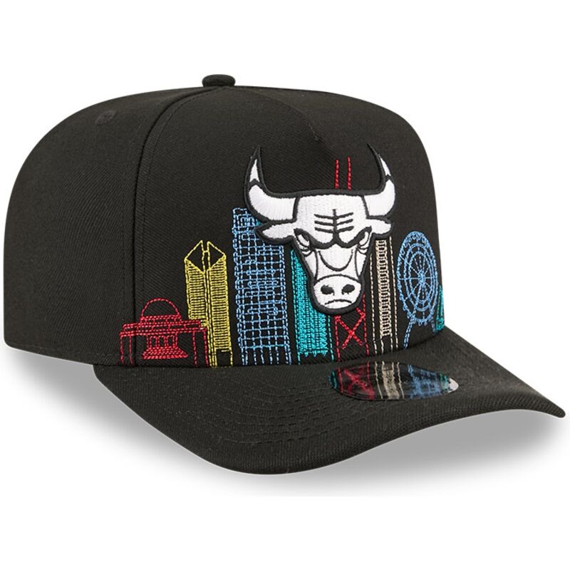 kepsar-bojd-svart-snapback-9fifty-a-frame-precurved-skyline-fran-chicago-bulls-nba-av-new-era