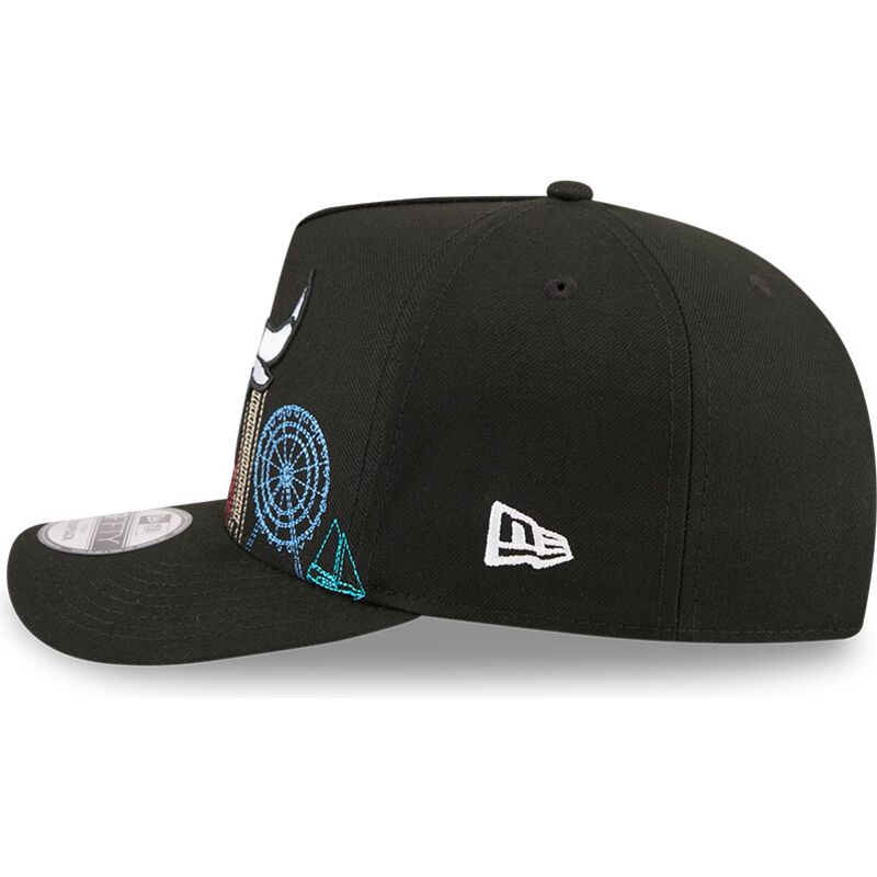 kepsar-bojd-svart-snapback-9fifty-a-frame-precurved-skyline-fran-chicago-bulls-nba-av-new-era