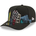 kepsar-bojd-svart-snapback-9fifty-a-frame-precurved-skyline-fran-new-york-yankees-mlb-av-new-era