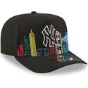 kepsar-bojd-svart-snapback-9fifty-a-frame-precurved-skyline-fran-new-york-yankees-mlb-av-new-era