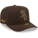 kepsar-bojd-brun-snapback-9fifty-a-frame-precurved-visor-pin-fran-chicago-white-sox-mlb-av-new-era