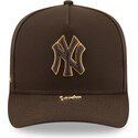 kepsar-bojd-brun-snapback-9fifty-a-frame-precurved-visor-pin-fran-new-york-yankees-mlb-av-new-era