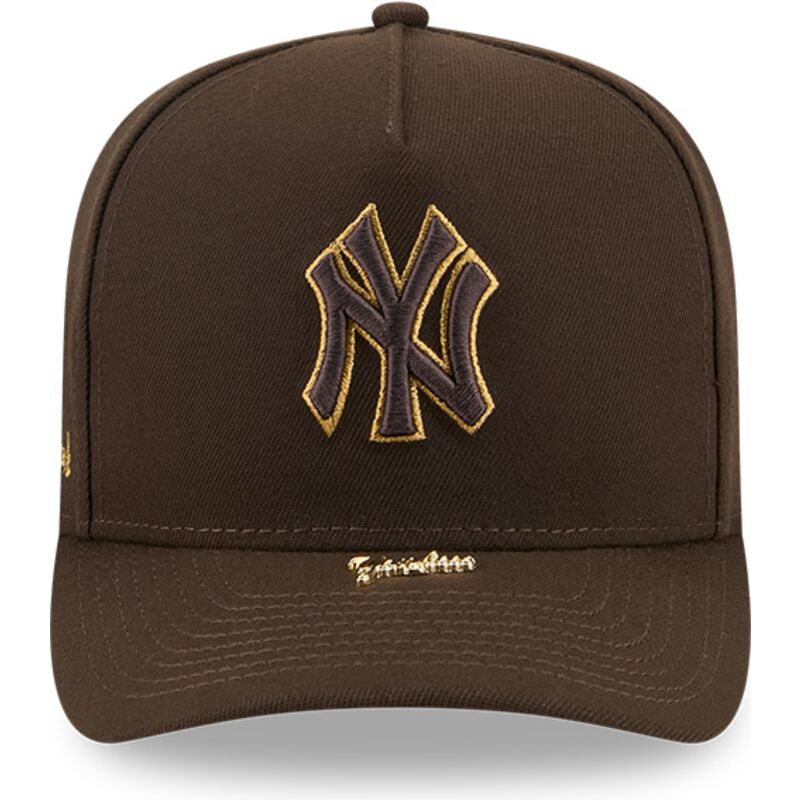 kepsar-bojd-brun-snapback-9fifty-a-frame-precurved-visor-pin-fran-new-york-yankees-mlb-av-new-era