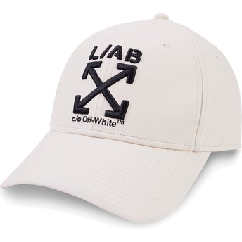 Kepsar böjd beige justerbart band Clamp Arrows PU Leather av L/AB c/o Off-White™