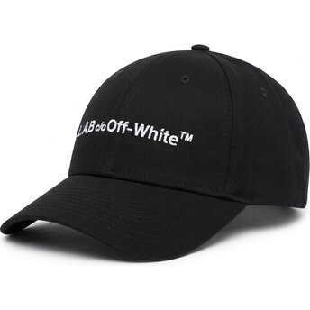 Kepsar böjd svart justerbart band Horizontal Embroidered Twill av L/AB c/o Off-White™