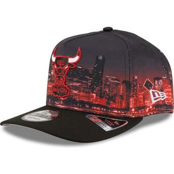 Kepsar böjd flerfärgad snapback 9FIFTY A Frame Precurved Skyline från Chicago Bulls NBA av New Era