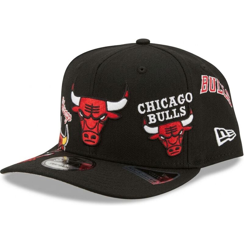 kepsar-bojd-svart-snapback-9fifty-a-frame-precurved-multi-patch-fran-chicago-bulls-nba-av-new-era
