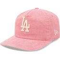 kepsar-bojd-rosa-justerbart-band-19twenty-precurved-corduroy-pastel-fran-los-angeles-dodgers-mlb-av-new-era