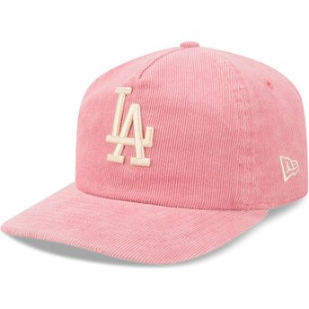 Kepsar böjd rosa justerbart band 19TWENTY Precurved Corduroy Pastel från Los Angeles Dodgers MLB av New Era