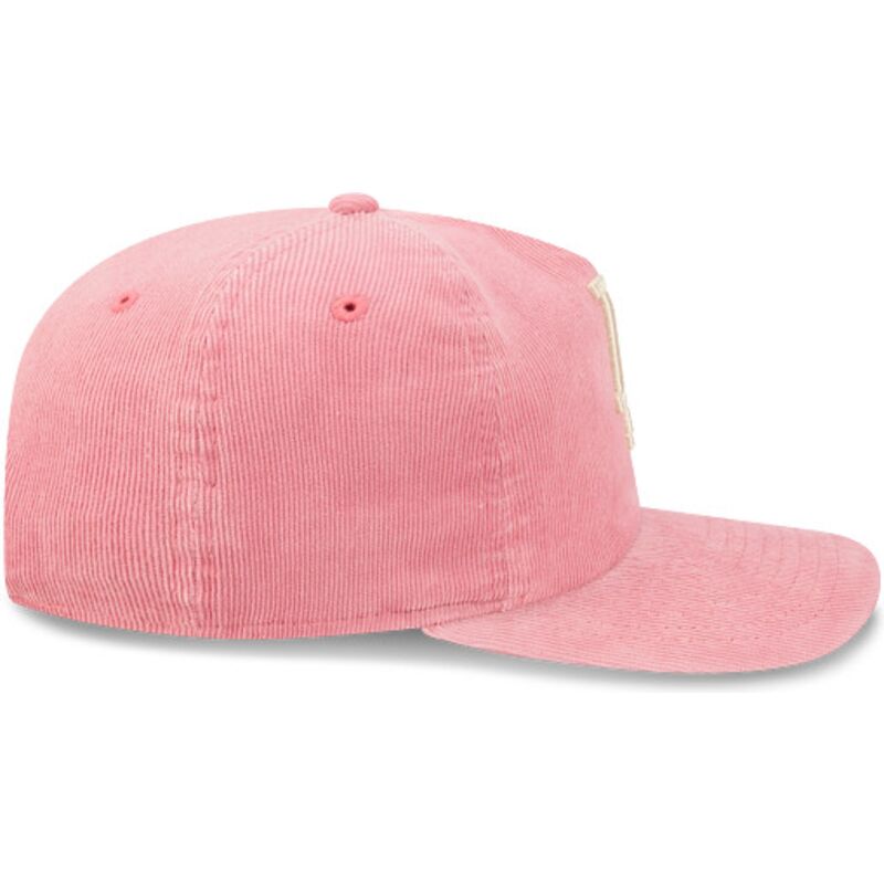 kepsar-bojd-rosa-justerbart-band-19twenty-precurved-corduroy-pastel-fran-los-angeles-dodgers-mlb-av-new-era