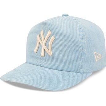 Kepsar böjd blå justerbart band 19TWENTY Precurved Corduroy Pastel från New York Yankees MLB av New Era