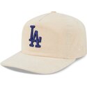 kepsar-bojd-beige-justerbart-band-19twenty-precurved-corduroy-pastel-fran-los-angeles-dodgers-mlb-av-new-era