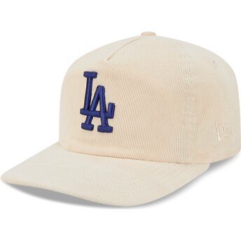 Kepsar böjd beige justerbart band 19TWENTY Precurved Corduroy Pastel från Los Angeles Dodgers MLB av New Era