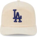 kepsar-bojd-beige-justerbart-band-19twenty-precurved-corduroy-pastel-fran-los-angeles-dodgers-mlb-av-new-era