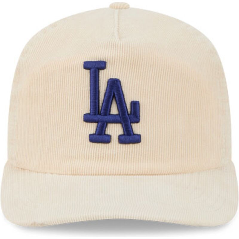 kepsar-bojd-beige-justerbart-band-19twenty-precurved-corduroy-pastel-fran-los-angeles-dodgers-mlb-av-new-era
