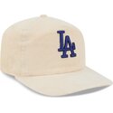 kepsar-bojd-beige-justerbart-band-19twenty-precurved-corduroy-pastel-fran-los-angeles-dodgers-mlb-av-new-era