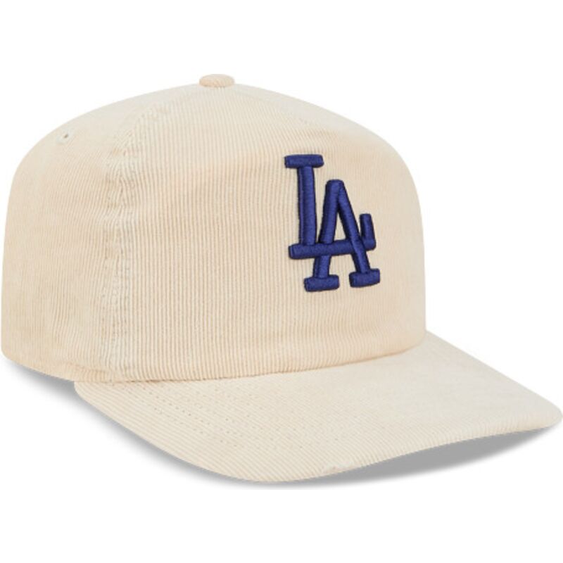 kepsar-bojd-beige-justerbart-band-19twenty-precurved-corduroy-pastel-fran-los-angeles-dodgers-mlb-av-new-era
