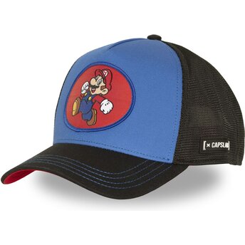 Kepsar böjd blå snapback SMB3 MAR Bros. Mario Super Mario Bros. av Capslab