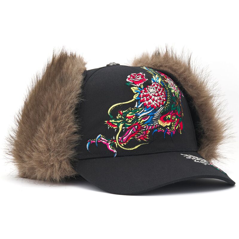 kepsar-bojd-svart-justerad-crawling-trapper-av-ed-hardy