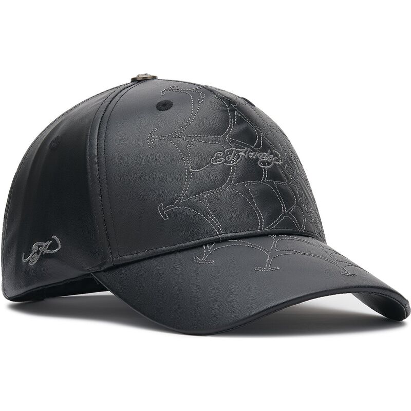 kepsar-bojd-svart-justerbart-band-spiderweb-pu-leather-av-ed-hardy