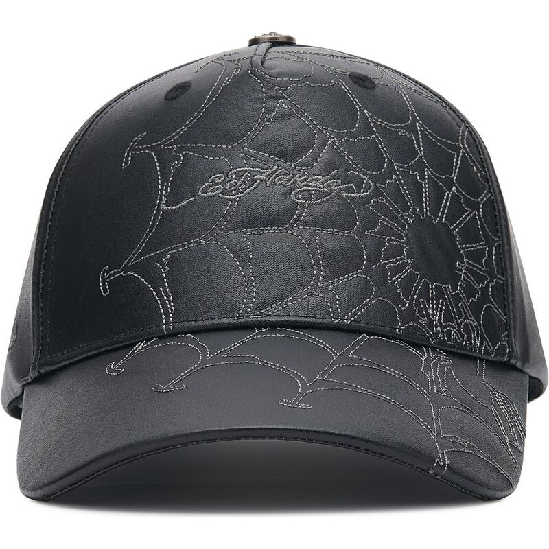 kepsar-bojd-svart-justerbart-band-spiderweb-pu-leather-av-ed-hardy
