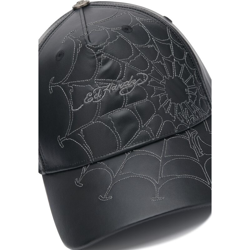 kepsar-bojd-svart-justerbart-band-spiderweb-pu-leather-av-ed-hardy