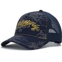 kepsar-bojd-marinbla-snapback-outline-dragons-av-ed-hardy