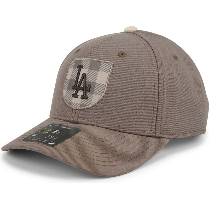 kepsar-bojd-brun-snapback-dri-fit-rise-structured-fran-los-angeles-dodgers-mlb-av-nike