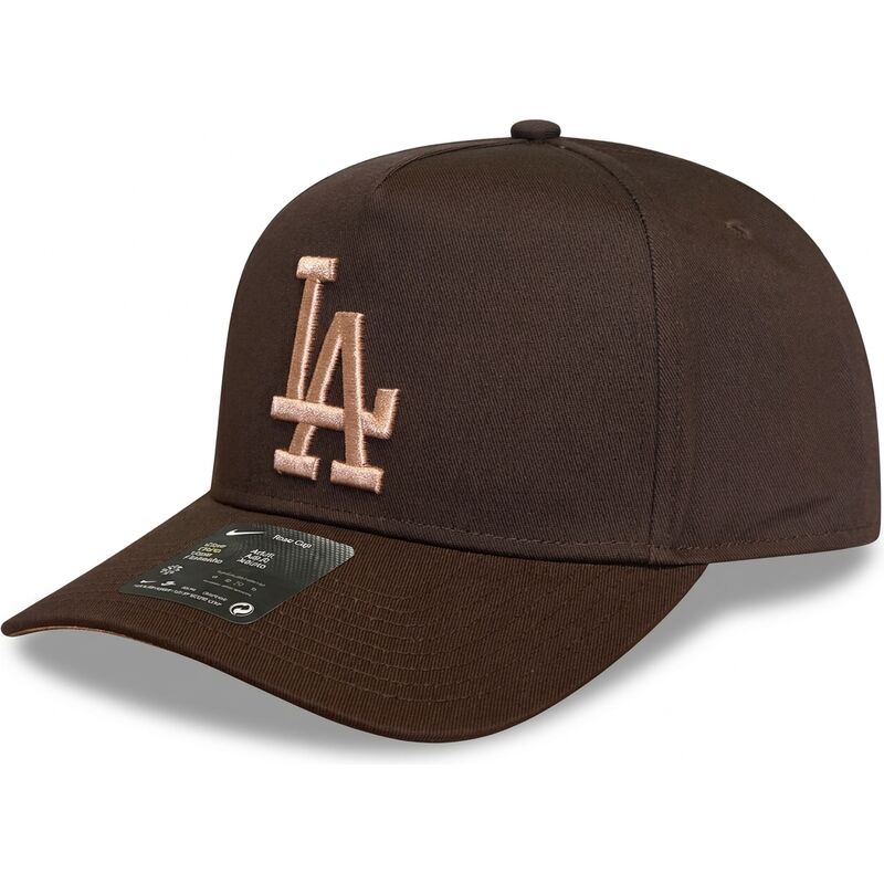 kepsar-bojd-brun-snapback-rise-structured-a-frame26-fran-los-angeles-dodgers-mlb-av-nike