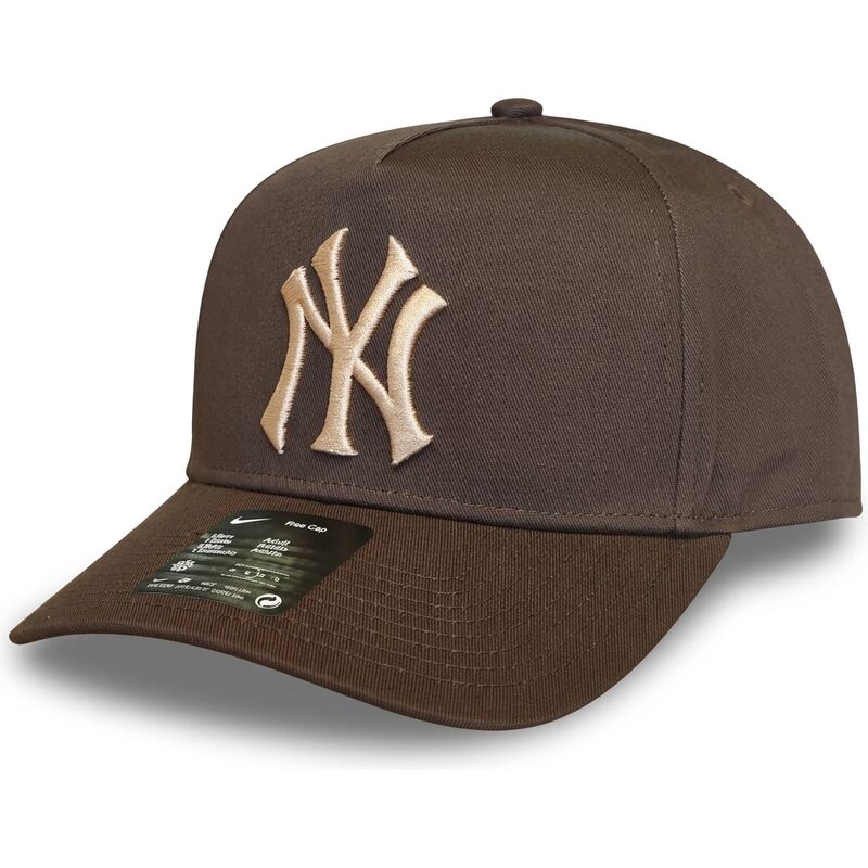 kepsar-bojd-brun-snapback-rise-structured-a-frame26-fran-new-york-yankees-mlb-av-nike