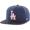 morkbla-platt-snapback-keps-med-korsmonster-mlb-los-angeles-dodgers-fran-47-brand