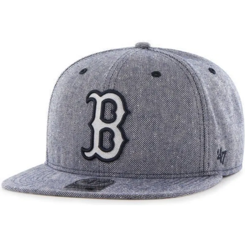 kepsar-plana-marinbla-snapback-tejido-vaquero-fran-boston-red-sox-mlb-av-47-brand
